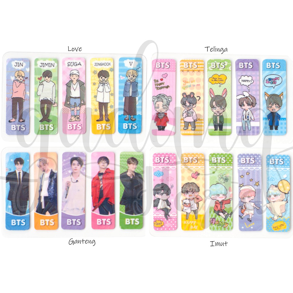 

Sticky Notes BTS KPOP Plastik Memo Pembatas Buku GC 301172