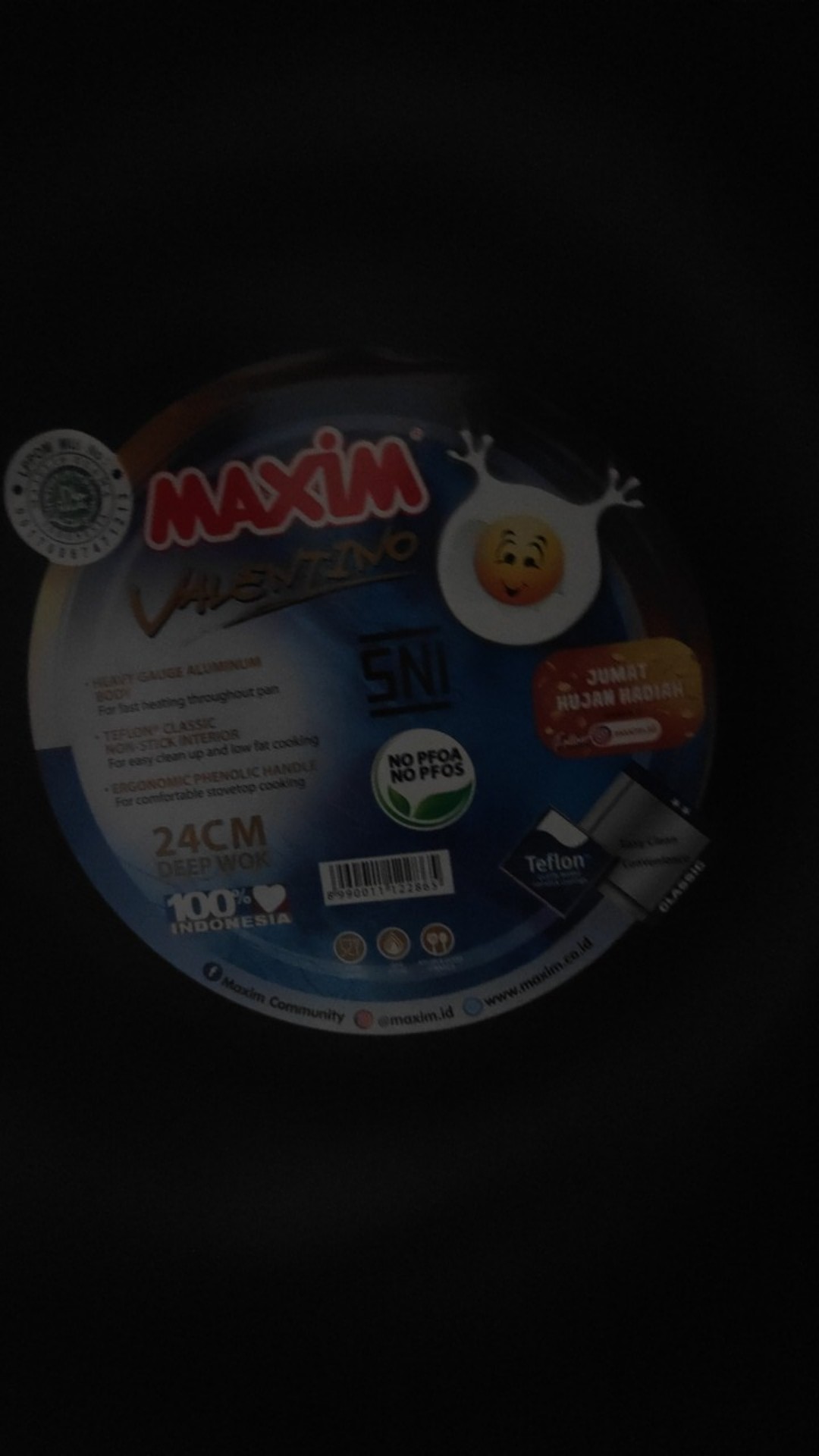 Maxim Valentino Wajan Non-stick / Deep Wok Non-stick 24 Cm (val24wok)