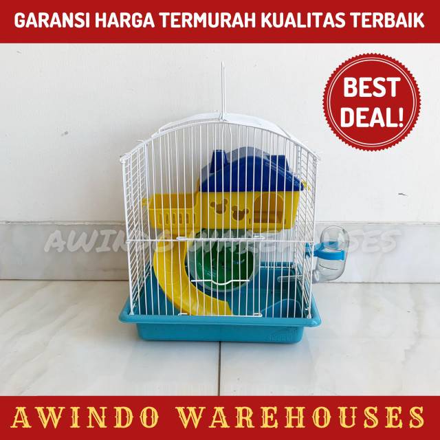 KANDANG HAMSTER 11# - Rumah Kandang Hamster Sugar Glider Landak Mini Tempat Tidur Main Hamster