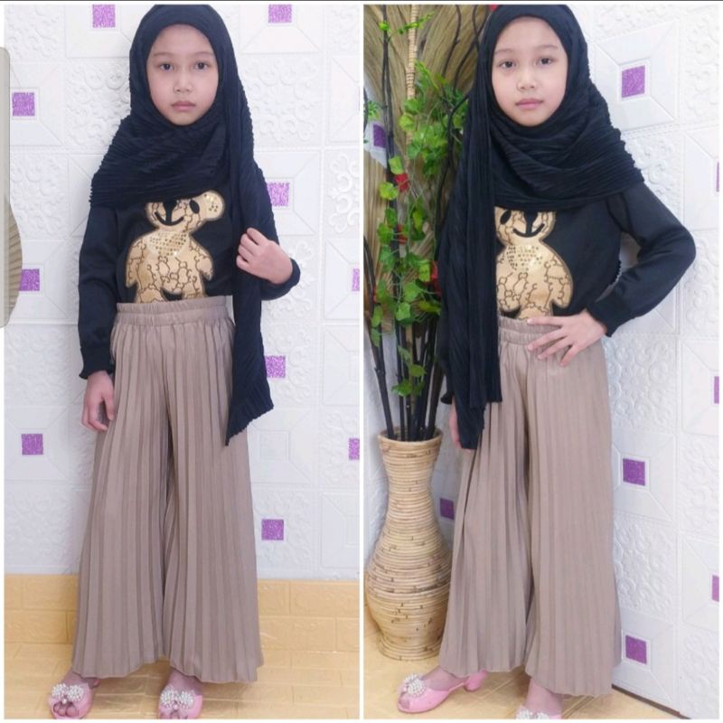 Klop~Kulot Plisket Anak Tanggung Estimasi Usia 6-9 Thn