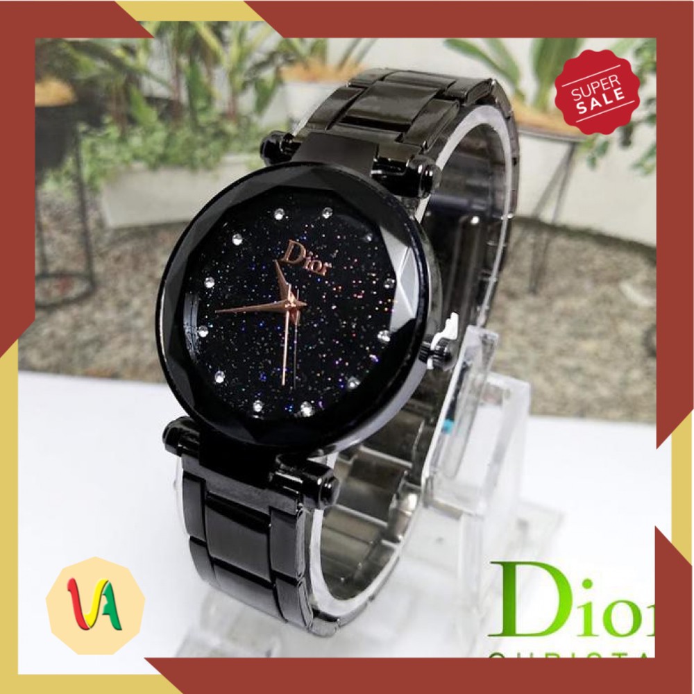 Jam Tangan JAM TANGAN WANITA DIOR PERMATA / JAM TANGAN ANALOG HITAM DR959D