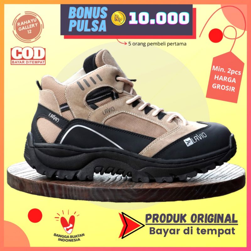 Sepatu Safety Pria Original Lavio Galen Ujung Besi Untuk Kerja Proyek Lapangan Industri Outdoor