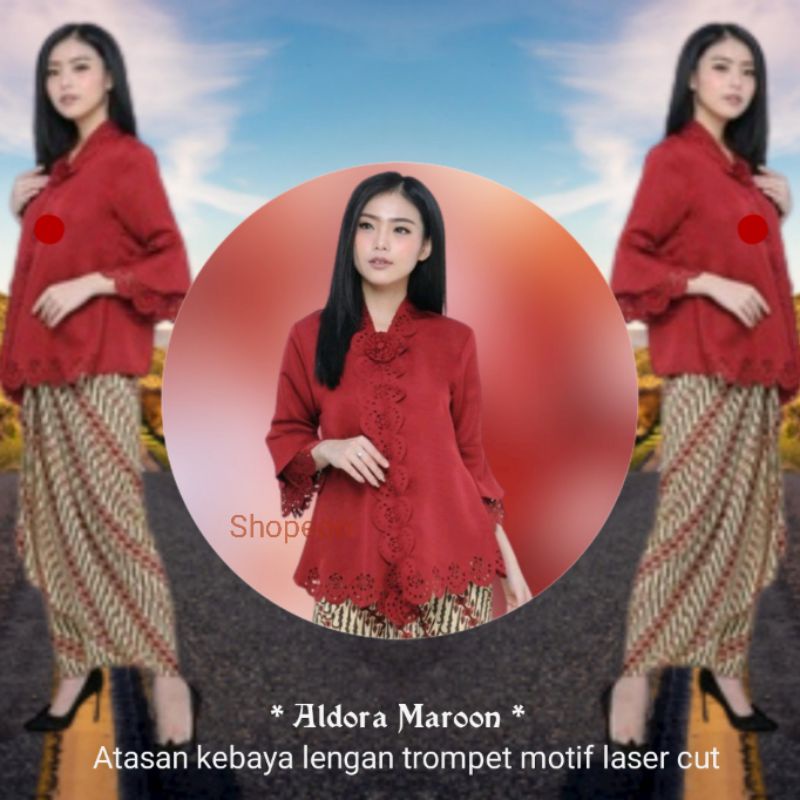 Atasan Kebaya Encim Floy Modern Wisuda Pesta Aldora