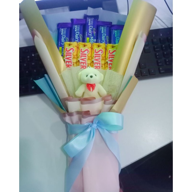 

bouqet coklat cadbury dan silverqueen