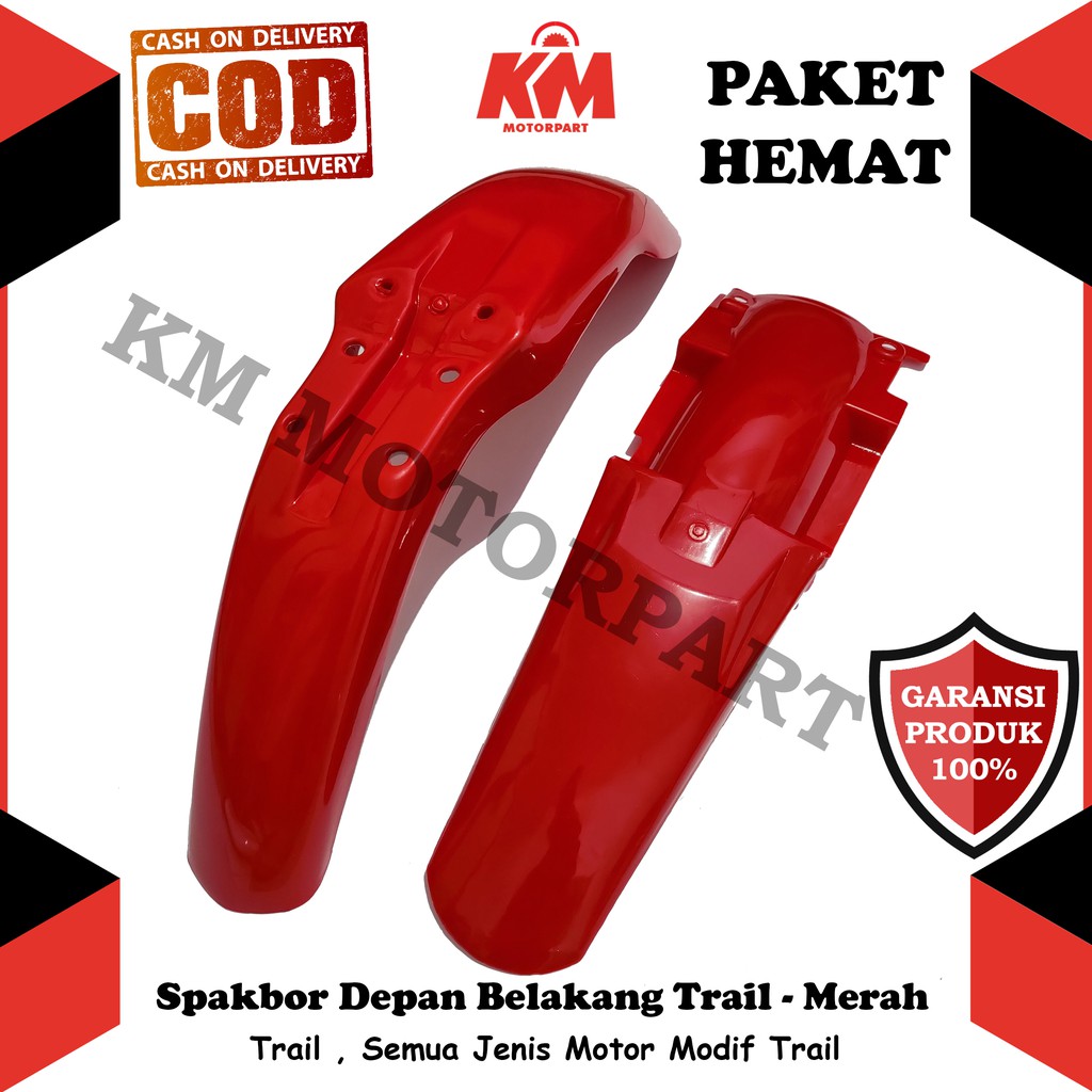 Spakbor Depan Belakang Trail Paket Slebor KLX