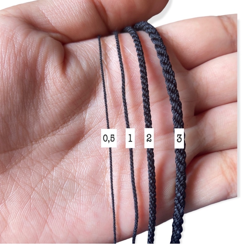 [Tali] Gelang Tali Hitam (ikat sendiri) panjang 40cm