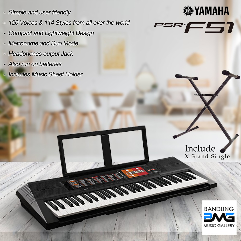 Yamaha PSR F51 Keyboard + XStand / PSRF51 / PSR-F51