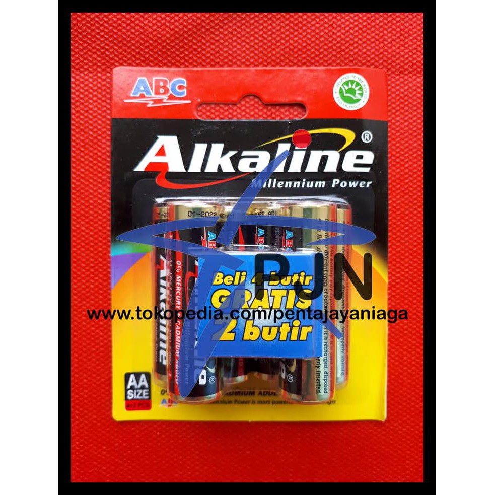 Baterai ABC Alkaline AA / A2 isi 6 Kode 803