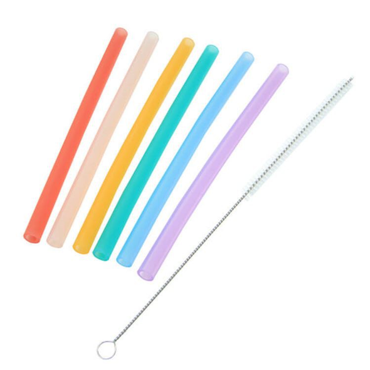 MARCUS &amp; MARCUS SILICONE STRAWS &amp; BRUSH SET / KD34