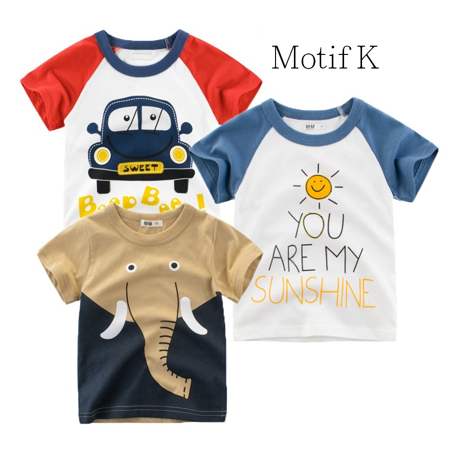  Baju  Bayi Kaos  Anak Lucu dan Imut 3Pcs Shopee 