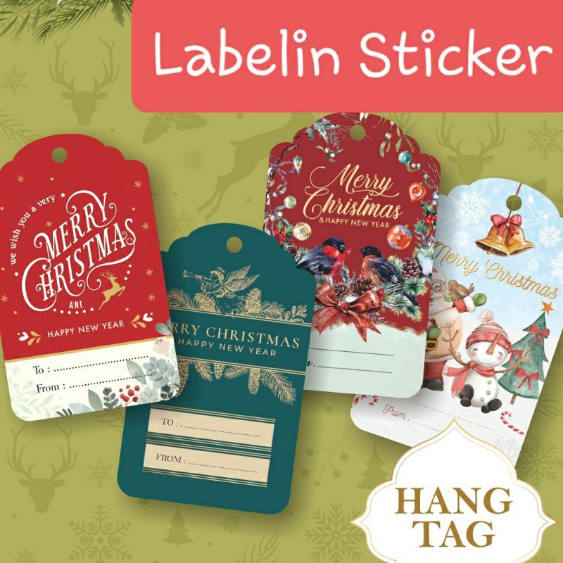 

25 PCS HANGTAG GANTUNGAN CHRISTMAS LABEL PARCEL SOUVENIR NATAL 2022 LUCU BAGUS