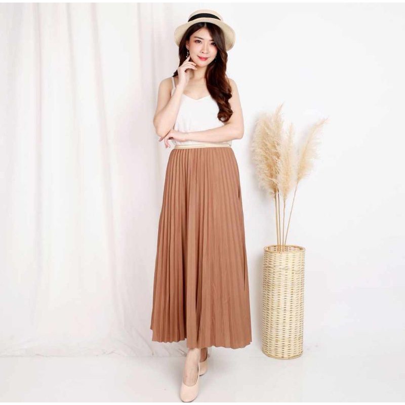 Rok import list gold | Maxi skirt list gold fit xxl | rok mengkilat | rok import shiny