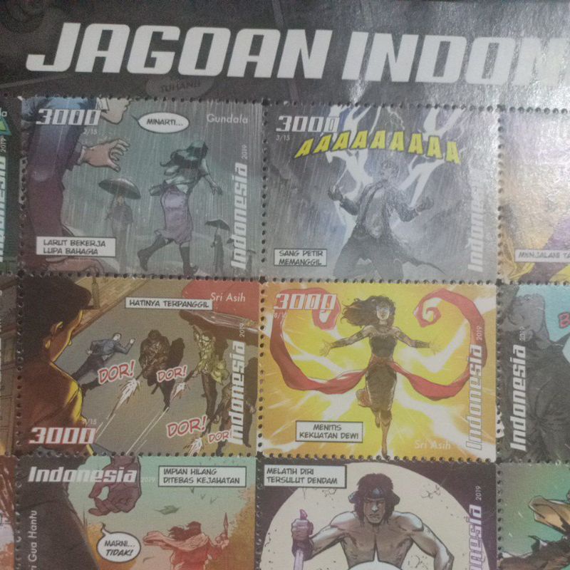 

Perangko @3000 per lbr isi 15 keping