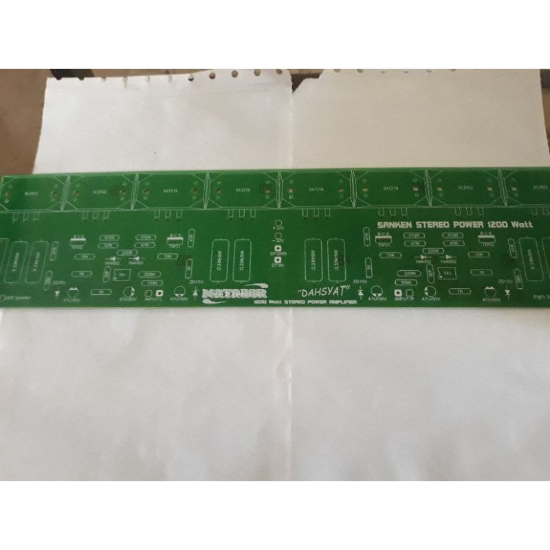 PCB Sanken 1200 Waat Stereo HI Power Aplifier PA 027