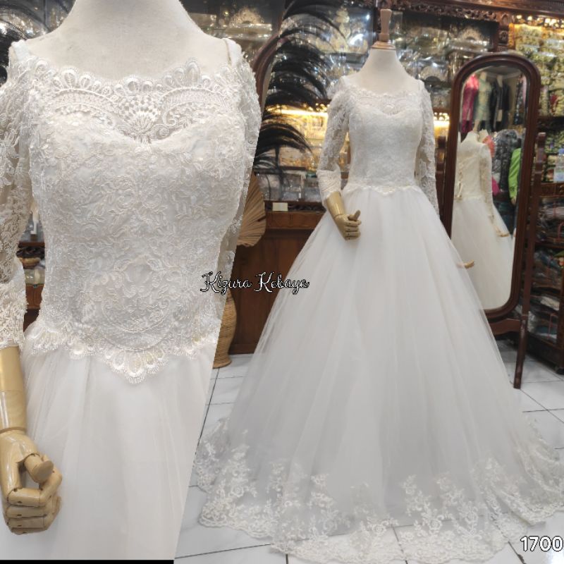 Gaun Pengantin Wedding Dress Import Putih