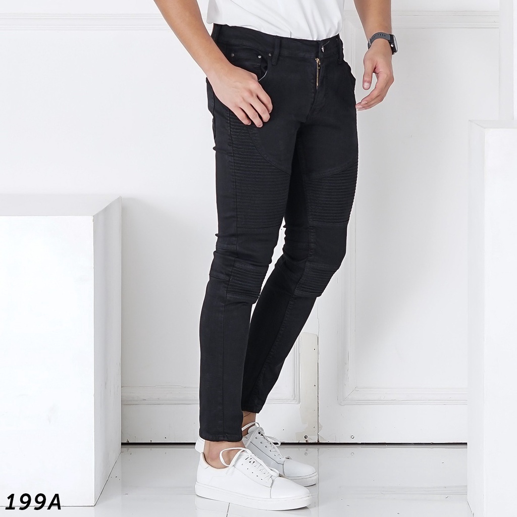 HSRM - Skinny Jeans Bikers Celana Biker Pria Jeans Bikers Cowok Celana Panjang Jeans Bikers 199