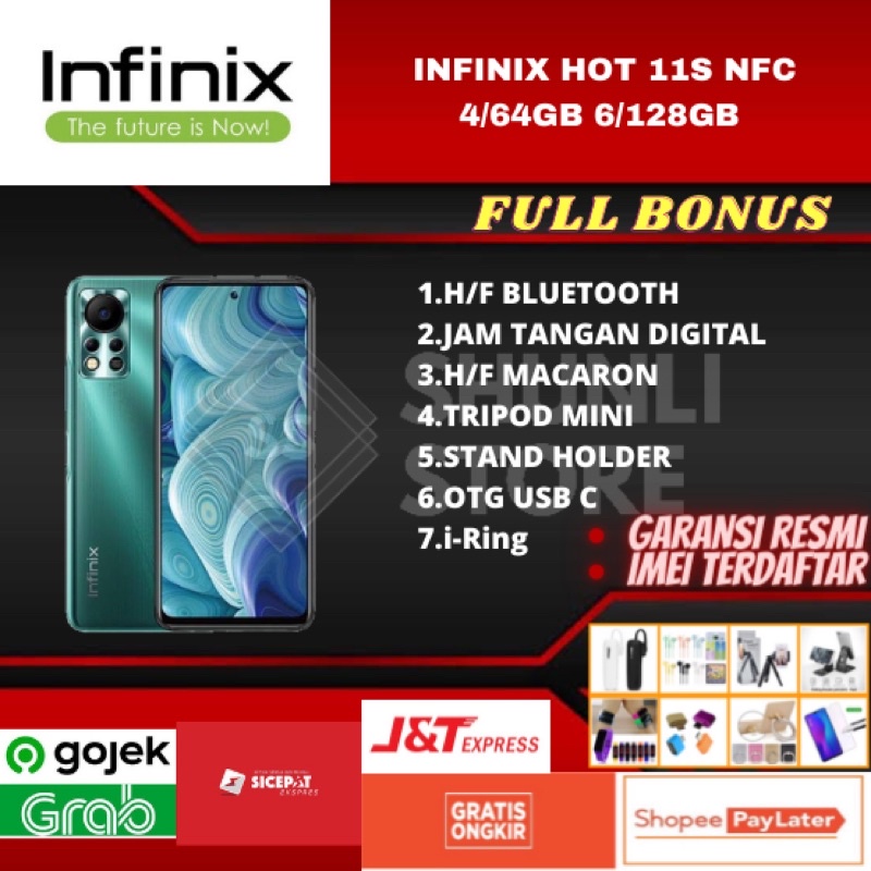 INFINIX HOT 11S NFC RAM 4/64GB 6/128GB NEW BARU GARANSI RESMI