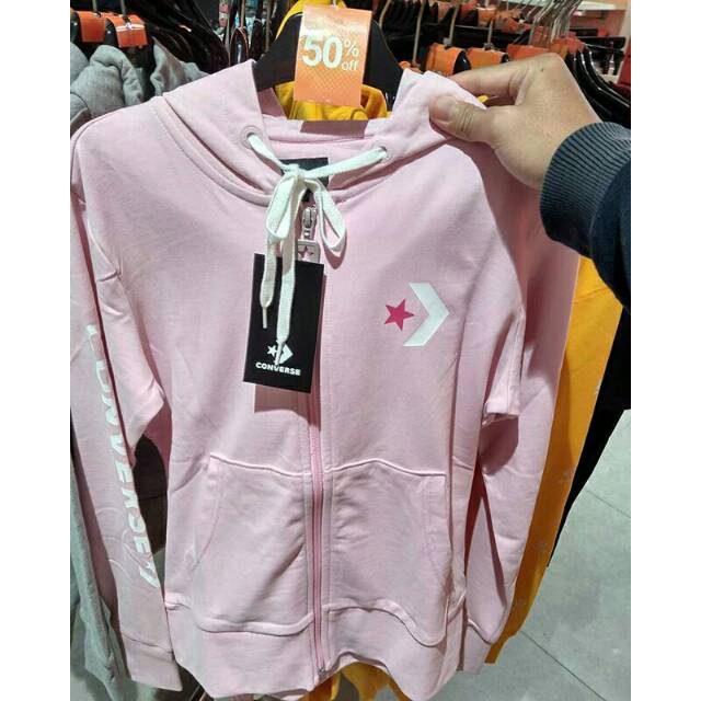 Jaket Converse Pink /Abu" - 100% original