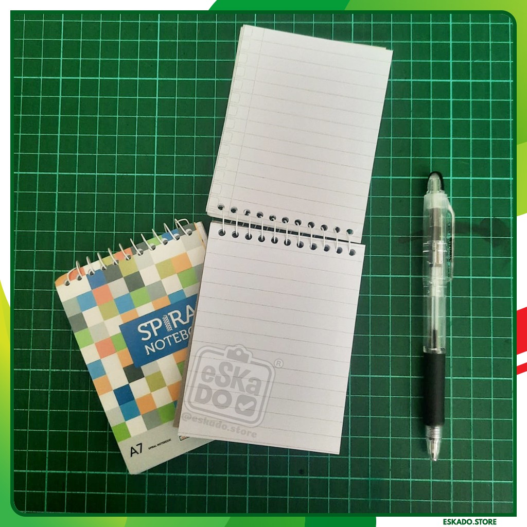 MOTIF Spiral Note Book A7 80 sheets GARIS - Buku Tulis Memo Locomotif