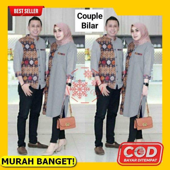 Baju Couple Muslim Gamis & Koko Dewasa Suami Istri Pasangan Sarimbit Keluarga Aldiano Terbaru Spesia