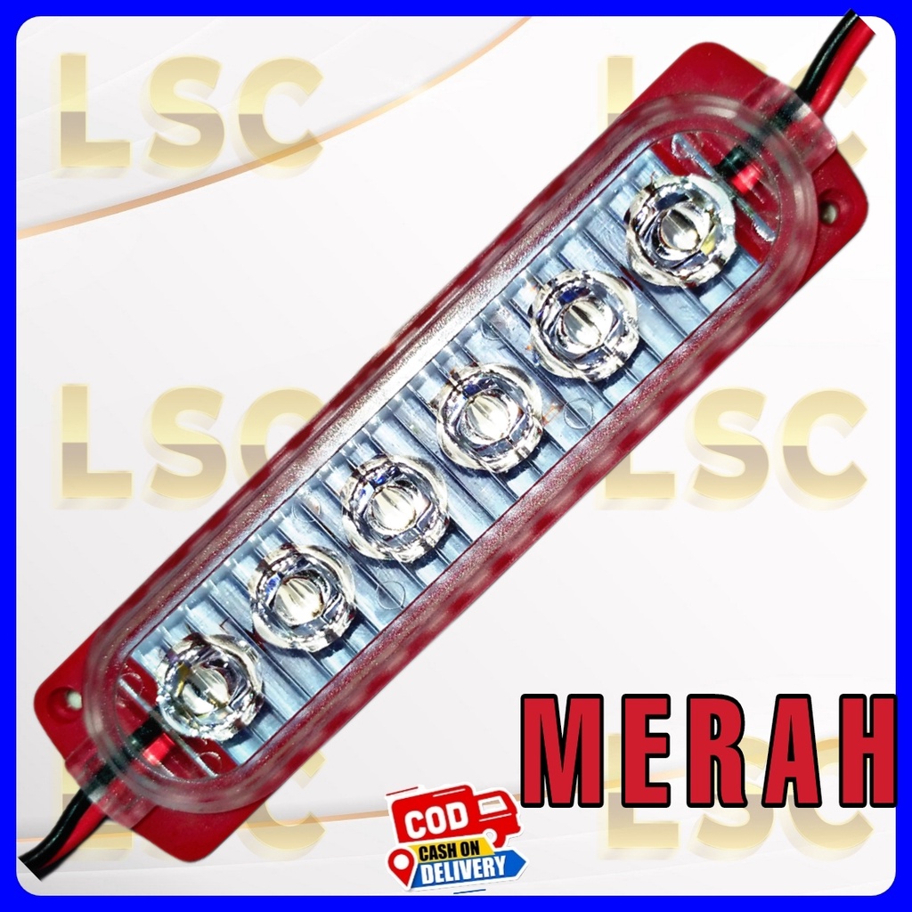 Lampu LED 6 mata 1x6 Ultrasonic 24 volt, lampu truk bis