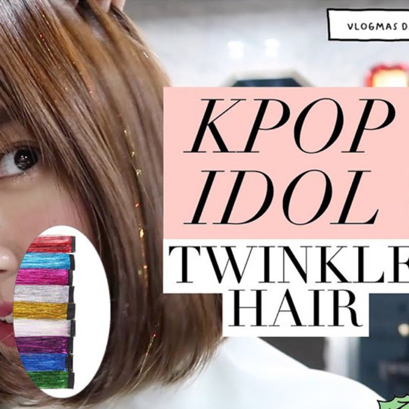 TWINKLE HAIR KOREAN K-POP RAMBUT PALSU HIGHLIGHT MENGKILAP GLOWING TW