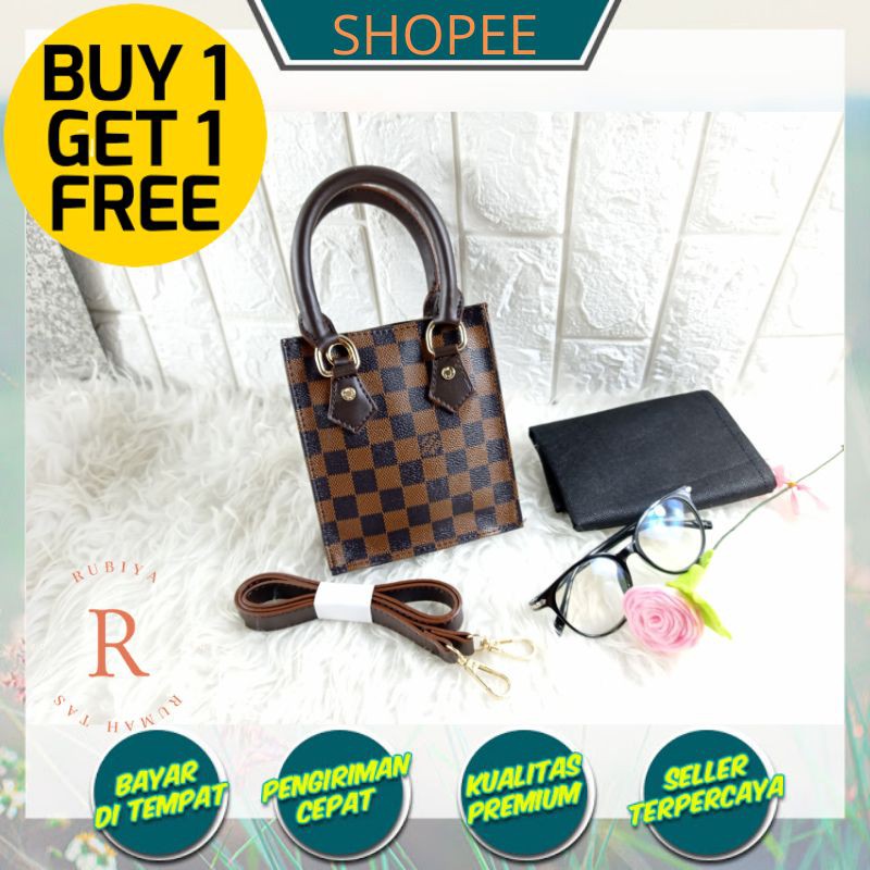 Tas LV Aksesoris Clutch Dompet HP Mini  Keinian Selempang Bordir Shoulder Tote Bag Wanita Top Handle