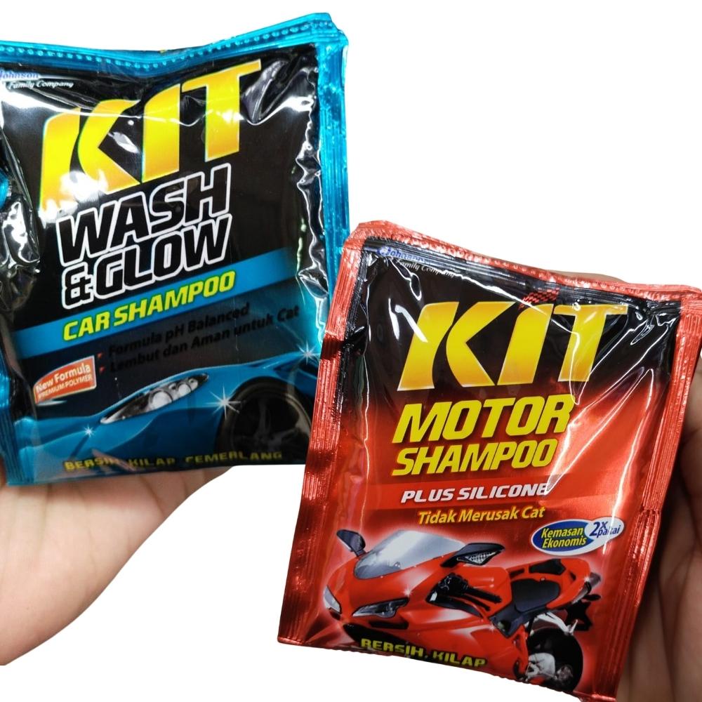 [6 biji sachet] Shampo Motor / Mobil Kit Wash n Glow sachet kecil 30 ml