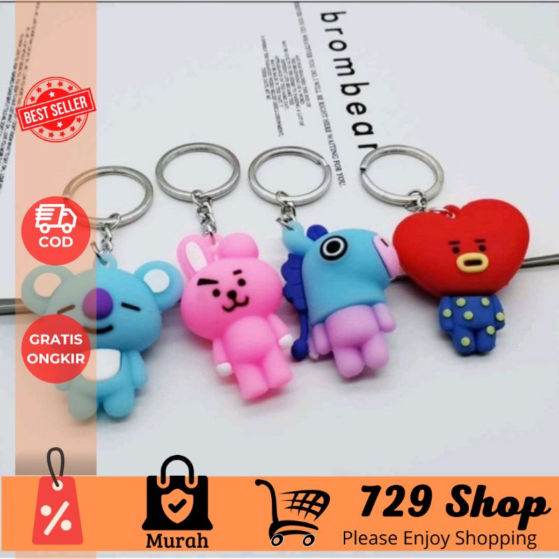 Gantungan Kunci KPOP Lucu Karakter Bangtan Boys BT21 BTS Best Seller Kualitas Import