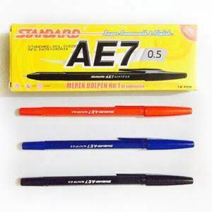 

Pulpen Standard AE7 0.5 / Pen / Ballpoint Merah Biru Hitam harga 1 lusin
