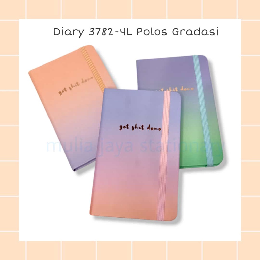 

buku diary / buku catatan / buku tulis/buku agenda A6 3782-4L Polos Gradasi