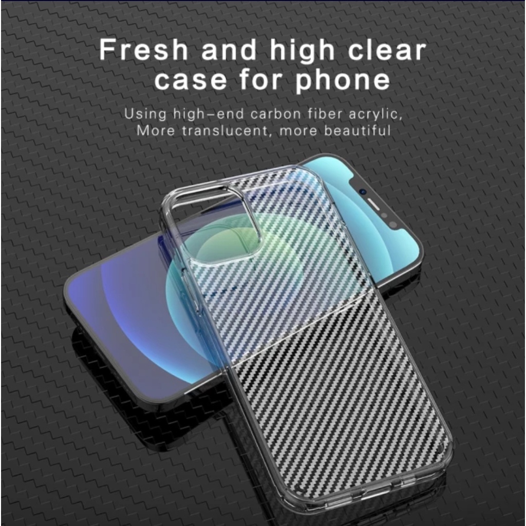 Apple Clear CARBON Case Acrylic IPHONE 7 8 SE2 7+ 8+ plus X XR XS MAX 12 PRO MAX 12 MINI Anti Impact