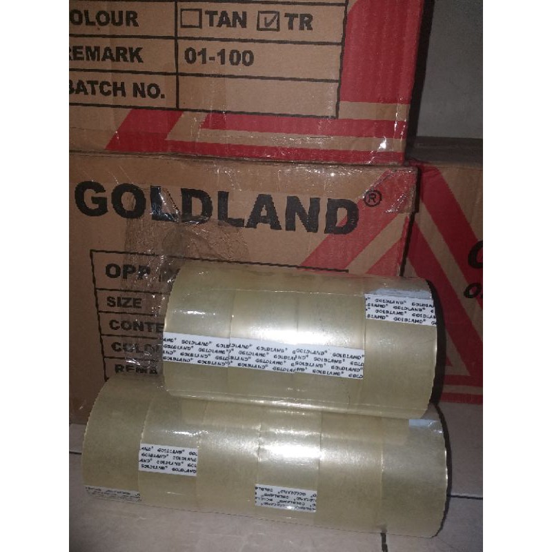 

Lakban Bening / Coklat GoldLand 2 inch 45MM x 90 Yard
