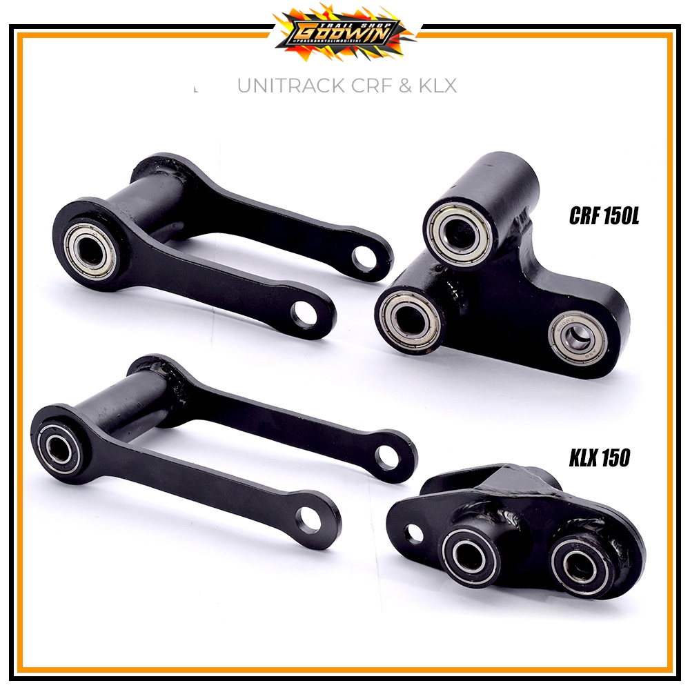 Unitrack Lengan Ayun / Link Lengkung Peninggi shock Link Standar Lowering Pemendek Shok Belakang CRF 150L KLX 150 Dtracker Yamaha WR 155 Hitam