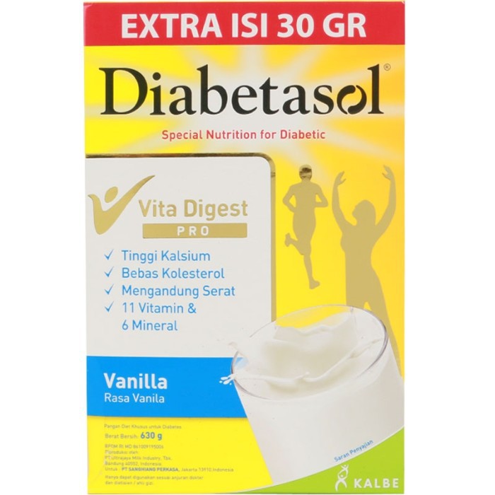 

Diabetasol Susu Formula Diabetes Vita Digest Vanila 600G