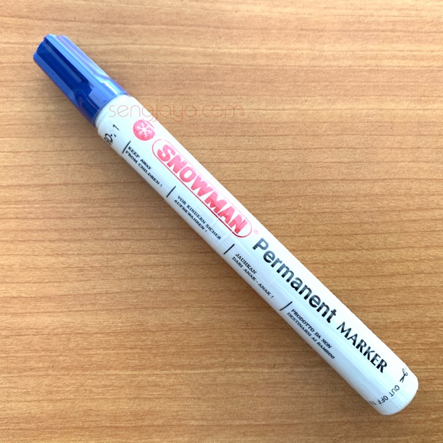 

Permanent Marker Snowman Blue