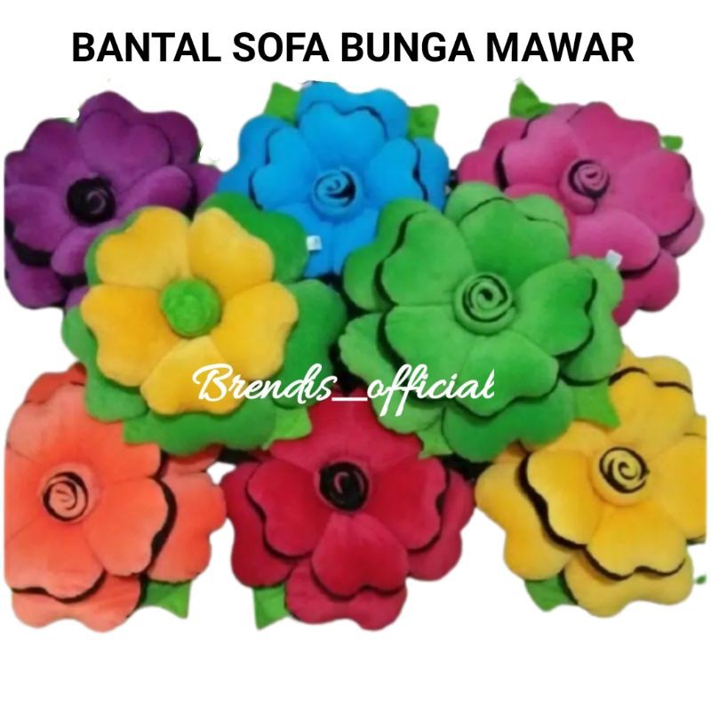 Bantal Kursi Sofa Bunga Mawar Sni Tanpa Po