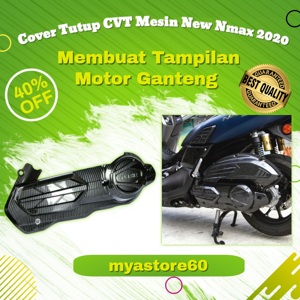 Cover Tutup CVT Mesin New Nmax 2020 Carbon NEMO  Cover CVT Nmax New Aksesoris Nmax 2020 Variasi Nmax