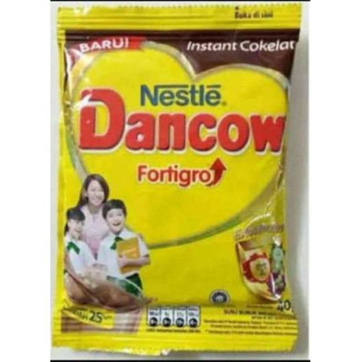 Dancow Sachet coklat Fortigro 27 Gram Per Renceng