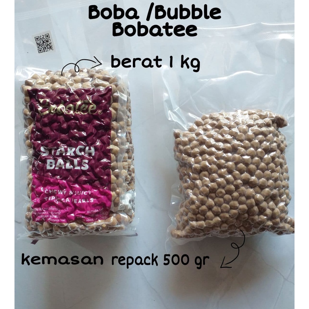 BOBA BOBATEE BOBATE BOBATEA STRACH BALL BUBBLE TAPIOKA PEARL BOBA INSTAN TOPING MUTIARA HITAM JET BL
