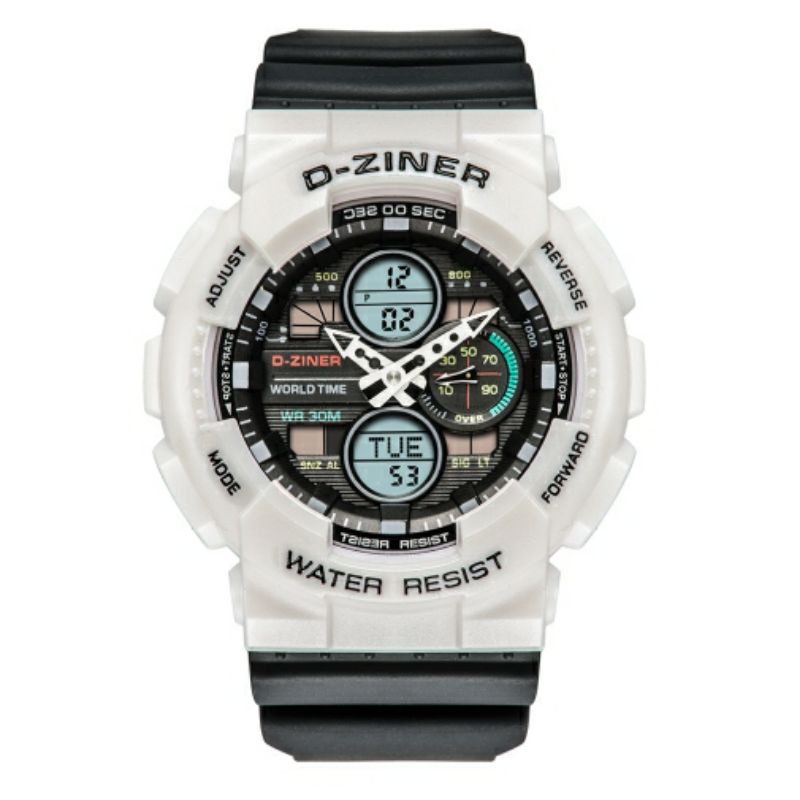 JAM TANGAN PRIA DZINER 8278 DUALTIME