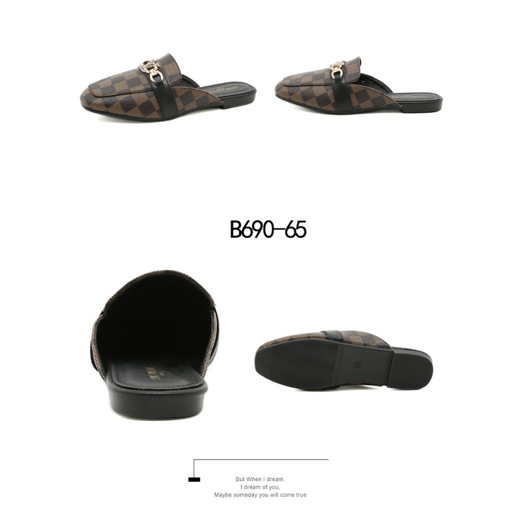 Logo Loafer Mule #B690-65