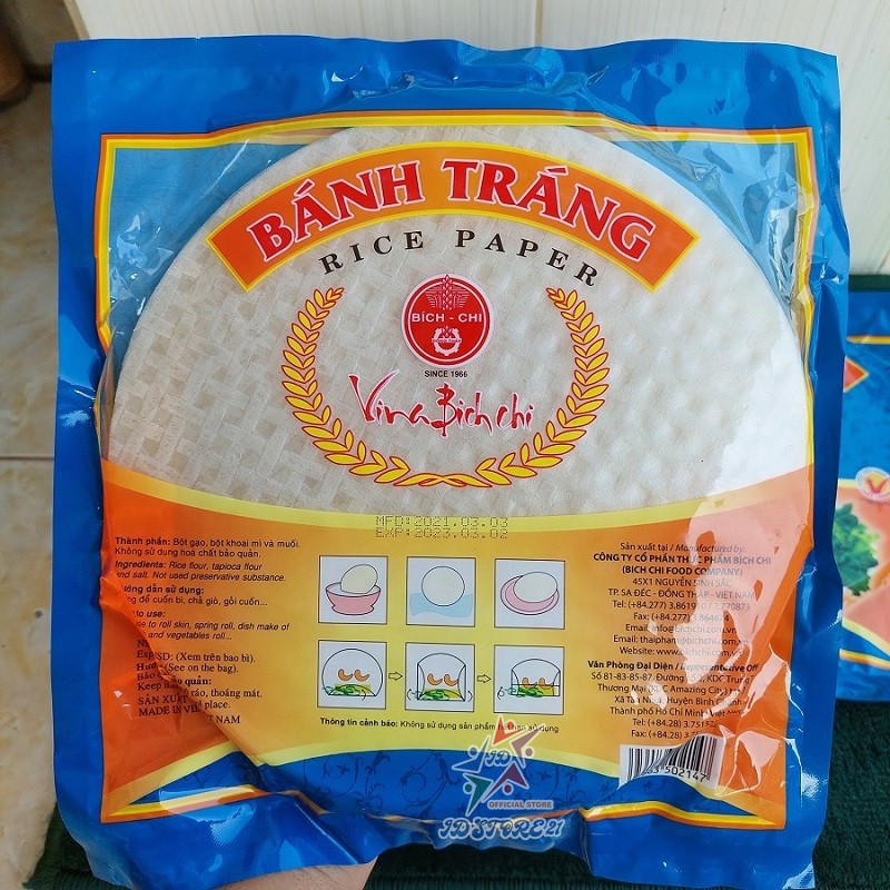 BANH TRANG RICE PAPERS BLUE 22CM Kulit Lumpia Vietnam rice roll spring roll