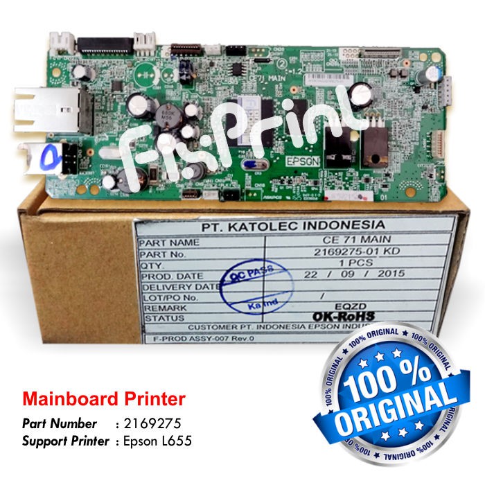 Mainboard Motherboard Printer Epson L655 Logic Board Epson L655 WiFi