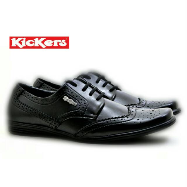 BIG SALE !! Sepatu Casual Formal Pria Pantofel Slop Kickers Hitam Kulit Sintetis Kerja Kantor