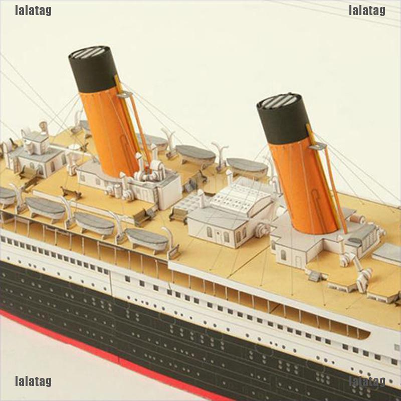 (Lala) Miniatur Kapal Titanic 3d Diy Skala 1: 400 Bahan Kertas