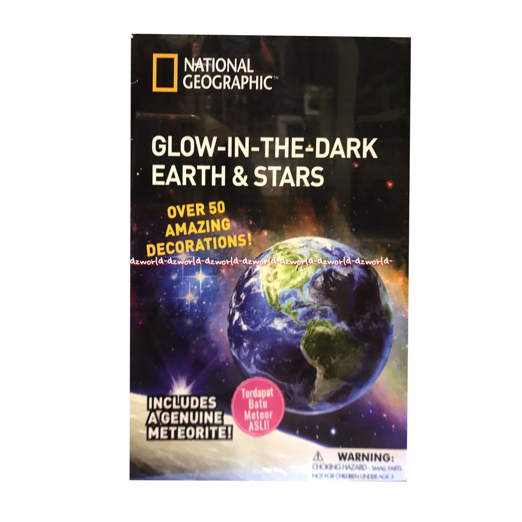 National Geographic Glow In The Dark Earth &amp; Stars Kit Mainan Merakit Bumi Bintang