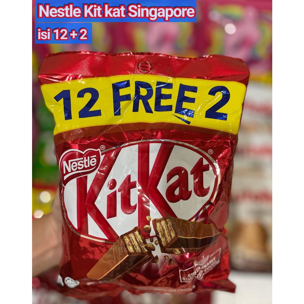 Singapore Nestle Kit Kat 2 Finger Chocolate Bar - milk / Coklat Susu Kitkat - SG