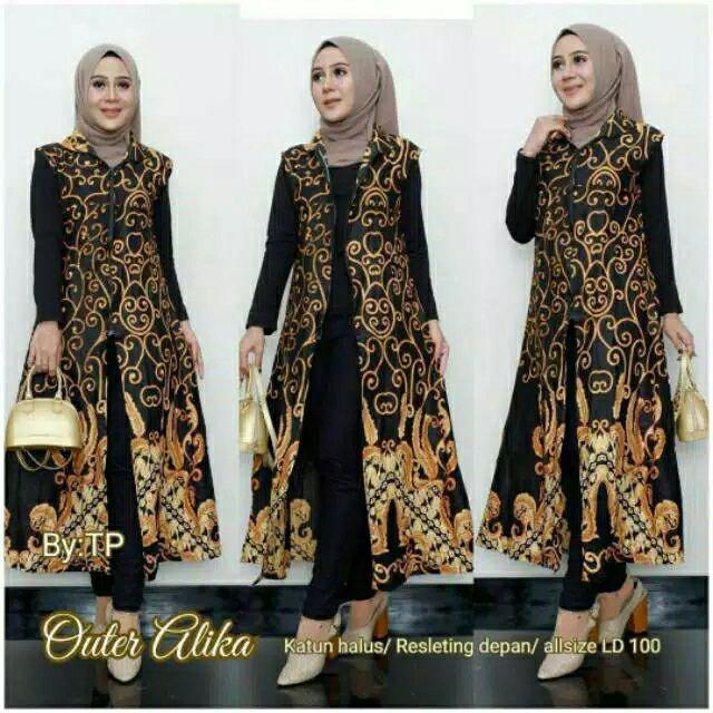 Outer Alika Baju Luar Batik Wanita Muslimah.