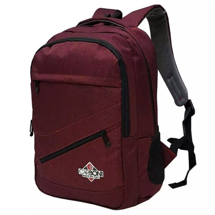 Carboni Tas Ransel Pria Tas Punggung Backpack Original + Raincover - Red